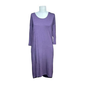 Aritzia‎ Babaton Winston Dress Jersey Knit 3/4 Sleeve Stretch Purple Size XS